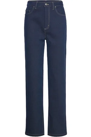 ROTATE Stretchy Straight Pants Bottoms Jeans Straight-regular Blue