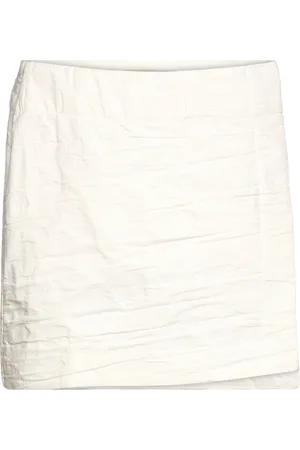 Les Coyotes de Paris Overlap Mini Skirt Designers Short Cream