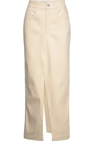 Les Coyotes de Paris Long Denim Skirt Designers Maxi Cream