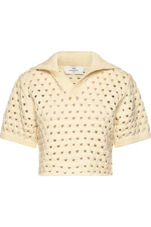 Les Coyotes de Paris Knitted Short Sleeve Polo Designers Knitwear Jumpers Yellow