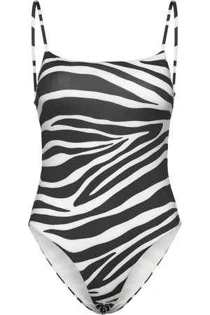 MANGO Animal Print Swimsuit Uimapuku Uima-asut Black