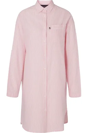 Lexington Icons Luna Organic Cotton Light Oxford Nightshirt Yöpaita Pink