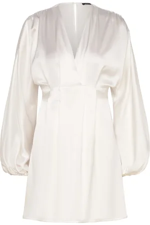 Gina Tricot Satin Mini Dress Lyhyt Mekko Cream