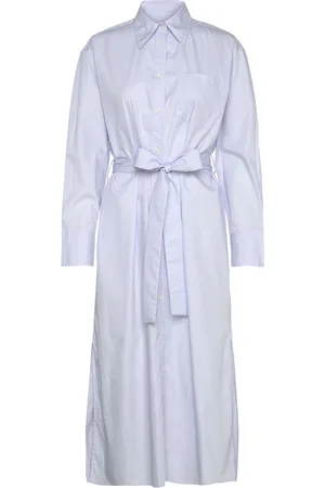 GANT Rel Poplin Shirt Dress Polvipituinen Mekko Blue
