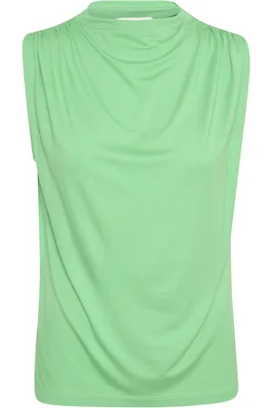 My Essential Wardrobe Vistamw Top Tops T-shirts & Tops Sleeveless Green