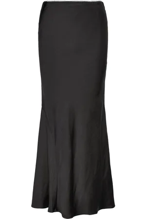 Gina Tricot Satin Mermaid Maxi Skirt Pitkä Hame Black