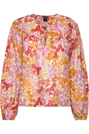 Lindex Blouse Mimmi Tops Blouses Long-sleeved Orange