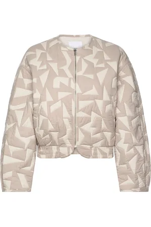 MANGO Cotton Quilted Jacket Tikkitakki Beige