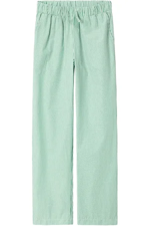 LMTD Nlfkilucca Poplin Pant Bottoms Trousers Green
