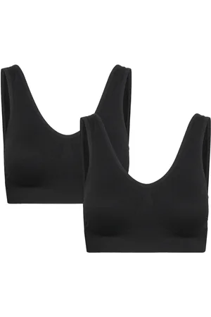 Decoy 2-Pack Bra Wide Straps Lingerie Bras & Tops Soft Bras Tank Top Bras Black