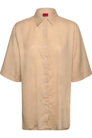 HUGO BOSS Etilliana Tops Blouses Short-sleeved Beige