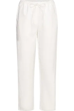 Marc O’ Polo Woven Pants Bottoms Trousers Linen Trousers White