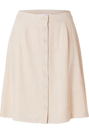 SELECTED Slfgulia Hw Short Skirt D Lyhyt Hame Cream