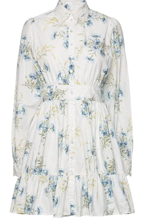 by Ti Mo Poplin Button Down Mini Dress Lyhyt Mekko White