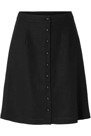 SELECTED Slfgulia Hw Short Skirt D Lyhyt Hame Black