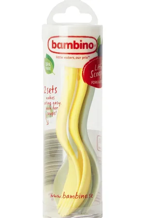 Bambino Little Scooper! X2 Mint/Apricot Home Meal Time Cutlery Multi/patterned