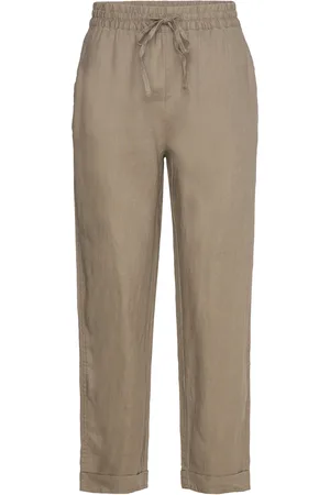 Rosemunde Linen Trousers Bottoms Trousers Straight Leg Beige