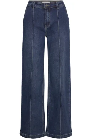 Sofie Schnoor Carisw Mid Jeans Bottoms Trousers Wide Leg Blue