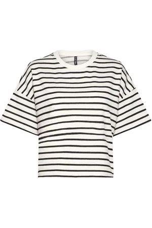 Pieces® Pcchilli Summer 2/4 Swt Strpe Ub Noos Bc Tops T-shirts & Tops Short-sleeved White