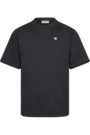 Rue de Tokyo Thomas Embroidery Patch Cotton Jersey Tops T-shirts Short-sleeved Black