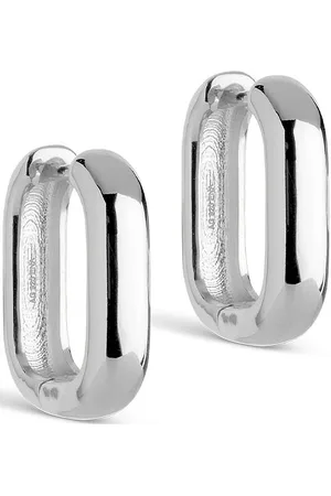 Enamel Square Hoops 18 Mm Accessories Jewellery Earrings Hoops Silver