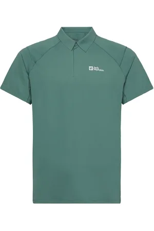 Jack Wolfskin Prelight Chill Polo M Tops Polos Short-sleeved Green