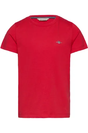 GANT Shield Ss T-Shirt Tops T-shirts Short-sleeved Red