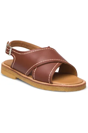 ANGULUS Sandals - Flat - Open Toe - Op Shoes Summer Shoes Sandals Brown