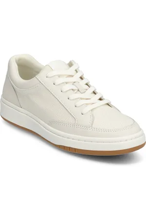 Ralph Lauren Hailey Iv Canvas & Nappa Leather Sneaker Matalavartiset Sneakerit Tennarit White