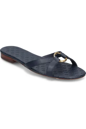Ralph Lauren Emmy Nappa Leather Slide Sandal Matalapohjaiset Sandaalit Blue