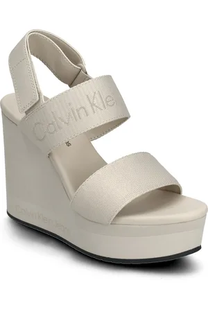 Calvin Klein Wedge Sandal Webbing In Mr Korolliset Sandaalit Cream