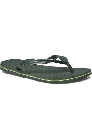 Havaianas Hav Brazil Logo Shoes Summer Shoes Sandals Flip Flops Khaki Green