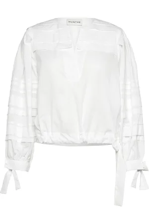 Munthe Kagga Tops Blouses Long-sleeved White