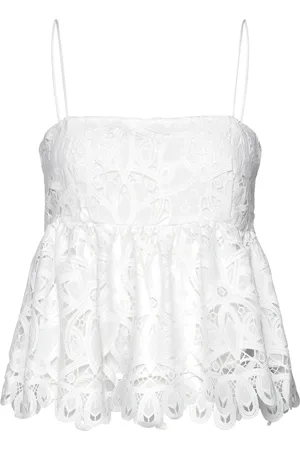 Munthe Luxembourg Tops Blouses Sleeveless White