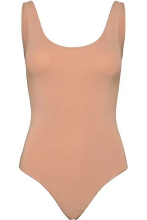 Organic Basics Smooth Bodysuit Tops T-shirts & Tops Bodies Beige