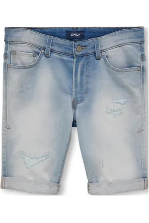 ONLY Kobmatt Slim Turnup Jg Shorts Gen097 Bottoms Shorts Blue