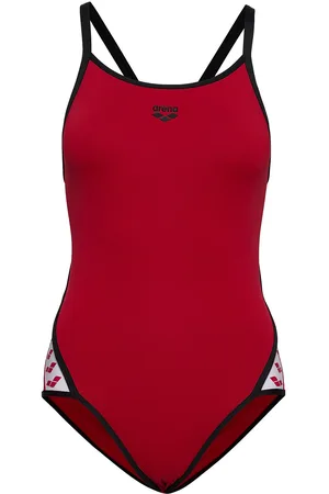 Arena W Team Stripe Super Fly Back Piece Black-White Uimapuku Uima-asut Red