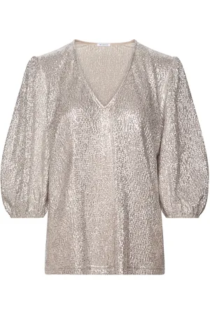 Ida Sjöstedt Ashley Top Designers Blouses Long-sleeved Silver