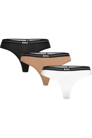 HUGO BOSS 3P Thong Stringit Alusvaatteet Black