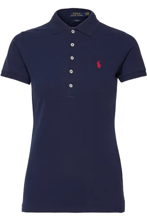 Ralph Lauren Slim Fit Stretch Polo Shirt Tops T-shirts & Tops Polos Navy