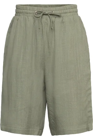 Grunt Tanja Linen Shorts Bottoms Shorts Khaki Green