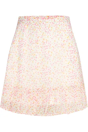 VERO MODA Vmsmilla H/W Short Skirt Wvn Ga Lyhyt Hame White