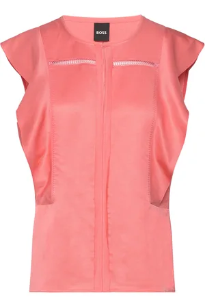 HUGO BOSS Bileina Tops Blouses Short-sleeved Pink