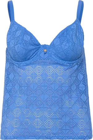 Freya Nomad Nights Uw Plunge Tankini Top Swimwear Bikinis Bikini Tops Wired Bikinitops Blue