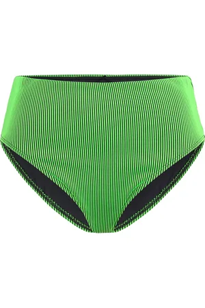 PUMA Women Ribbed High Waist B Sport Bikinis Bikini Bottoms High Waist Bikinis Green