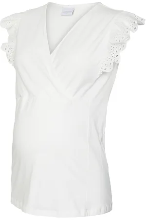 Mama;licious Mlmaya Tess Sl Jrs Top Tops T-shirts & Tops Short-sleeved White