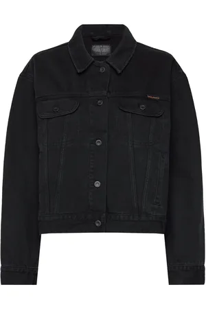 Nudie Jeans Berit Denim Jacket Asphalt Black Farkkutakki Denimtakki Black