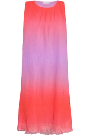 Coster Copenhagen Plissé Dress In Dip Dye Lyhyt Mekko Pink