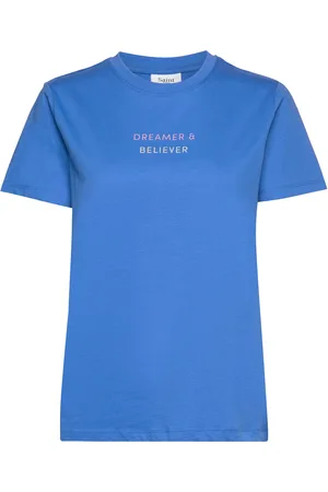 Saint Tropez Ebbasz T-Shirt Tops T-shirts & Tops Short-sleeved Blue
