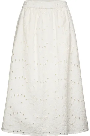 Soaked in Luxury Slkiara Skirt Polvipituinen Hame White
